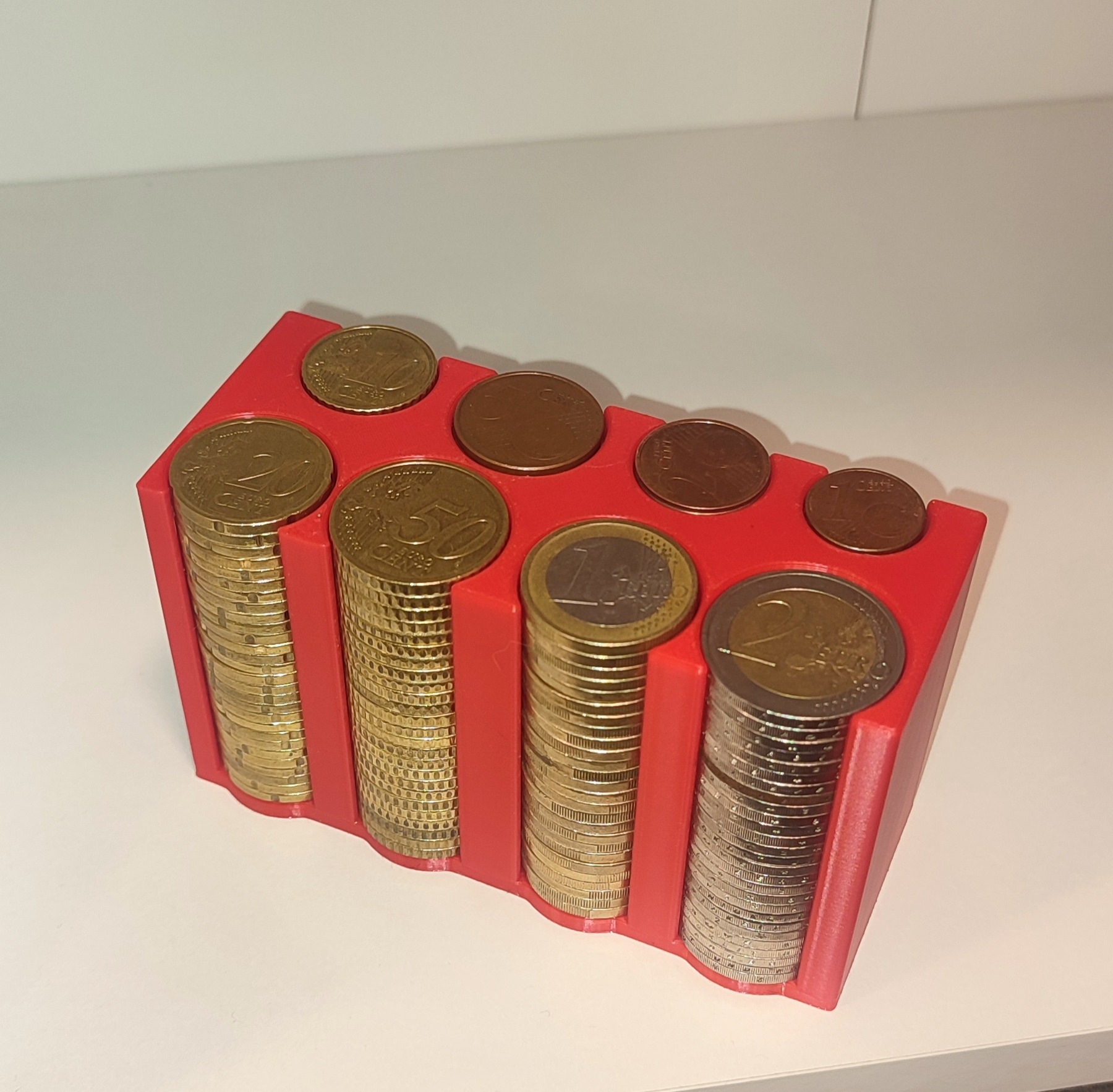 Desk euro coin box