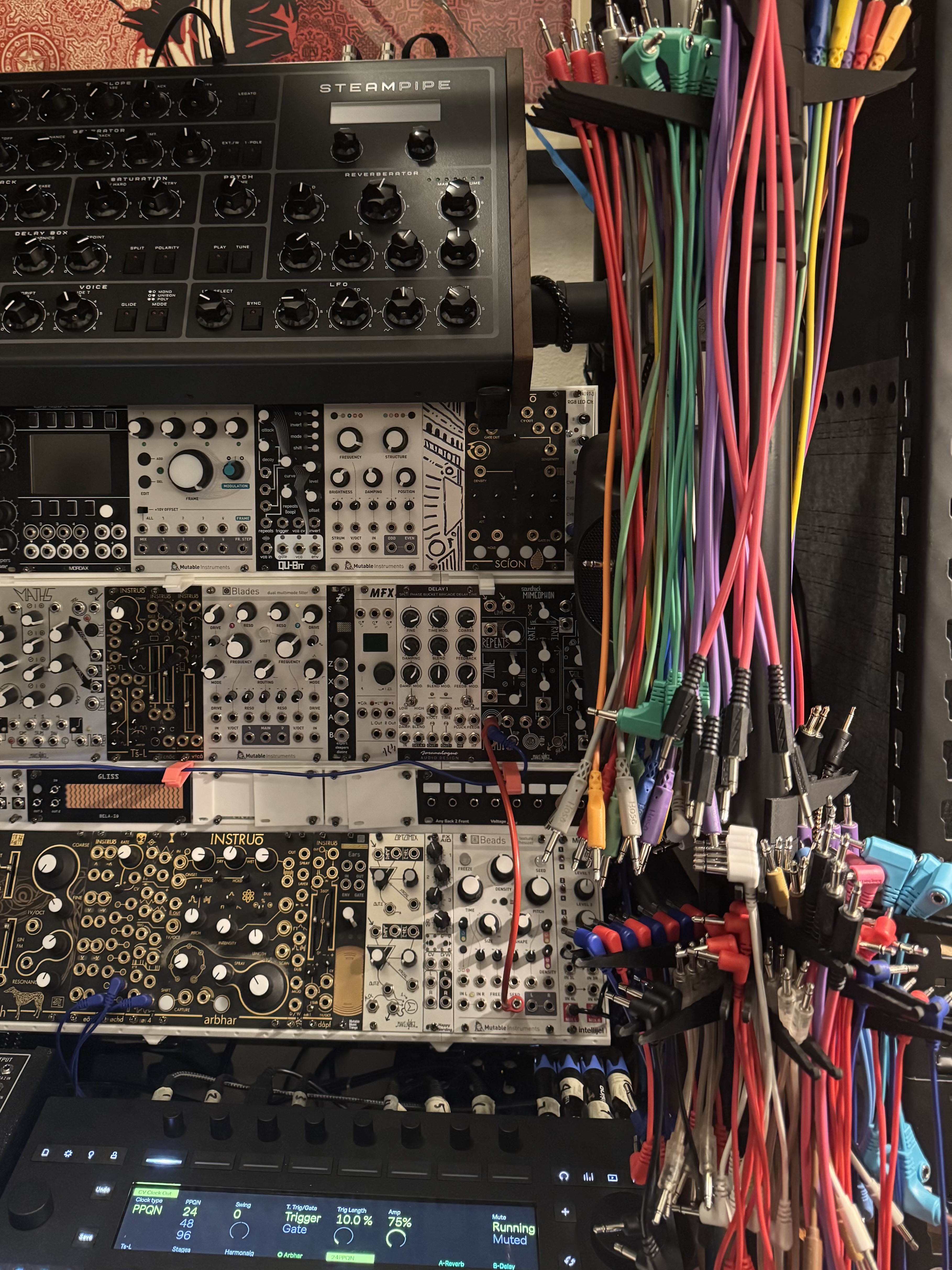 Clip-on Patch Cable Holders for Jasper's Synth Stands