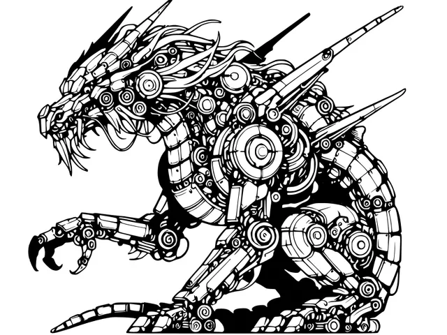 Wall art: Robotic dragon (1)