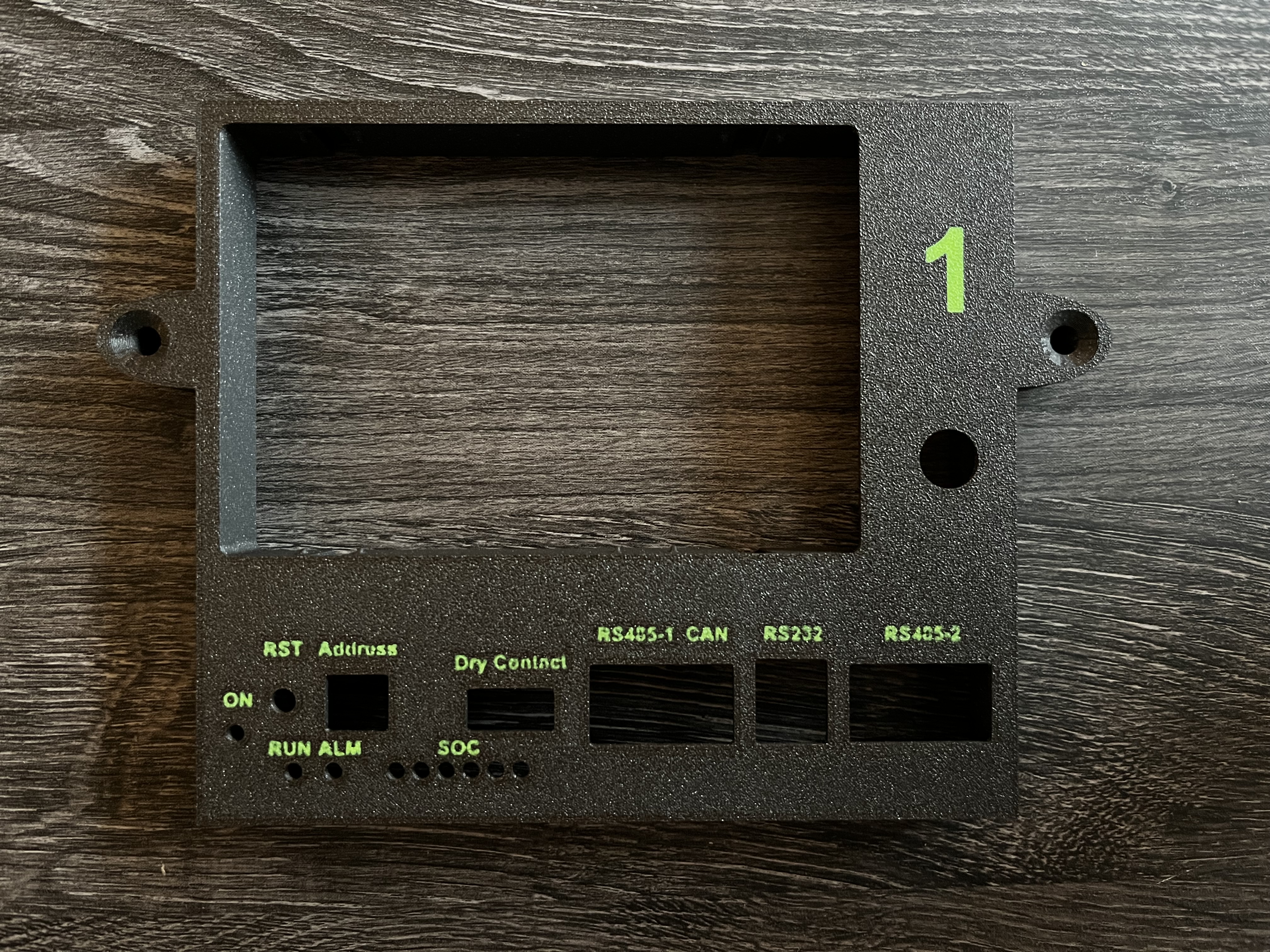 JK-BMS case Display + interface board with labels