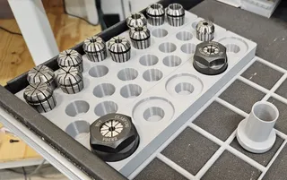 Gridfinity ER20 Collet and Nut holders