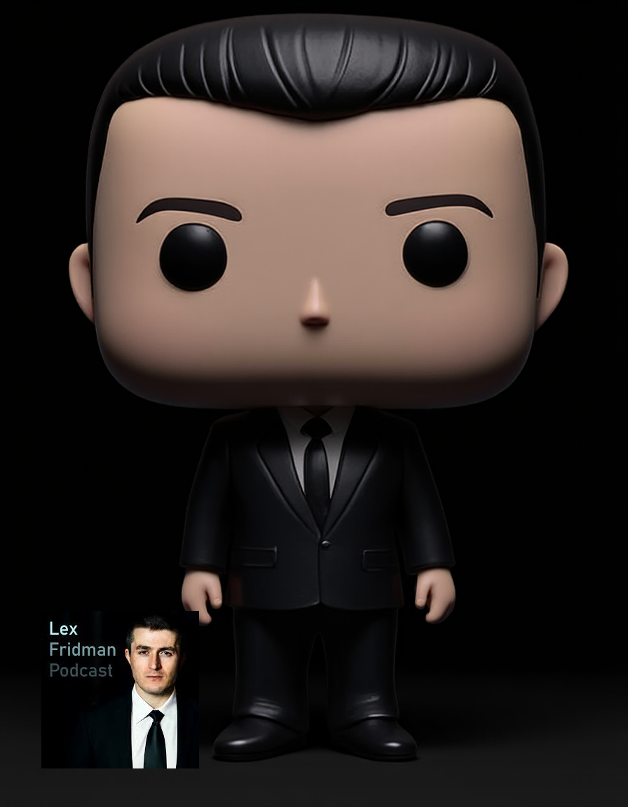 Lex Fridman Funko Pop-Style 3D Printable Figurine – The Thoughtful Podcaster