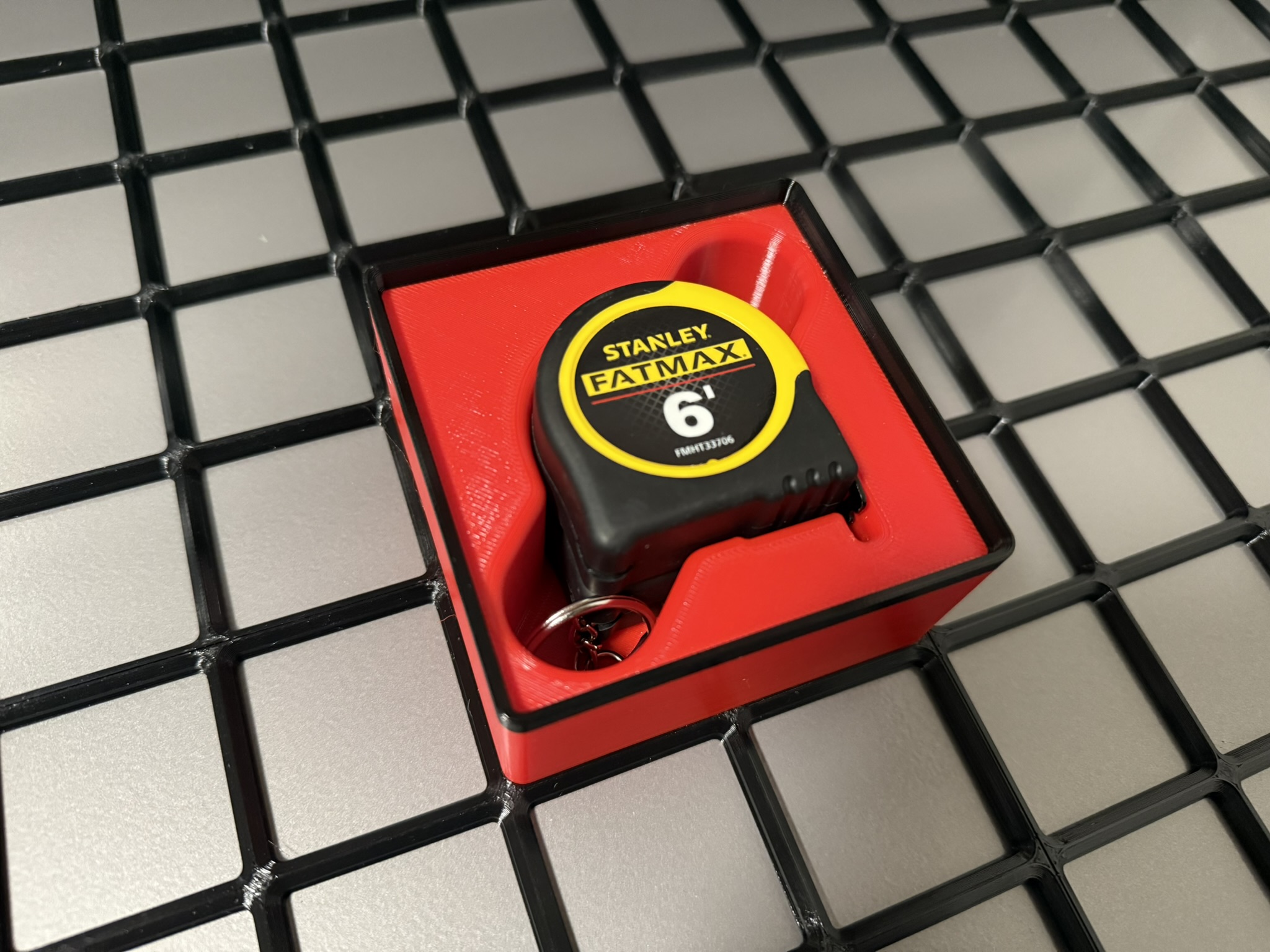 Gridfinity Bin for Stanley Fatmax Mini Tape Measure (6’ or 2m)
