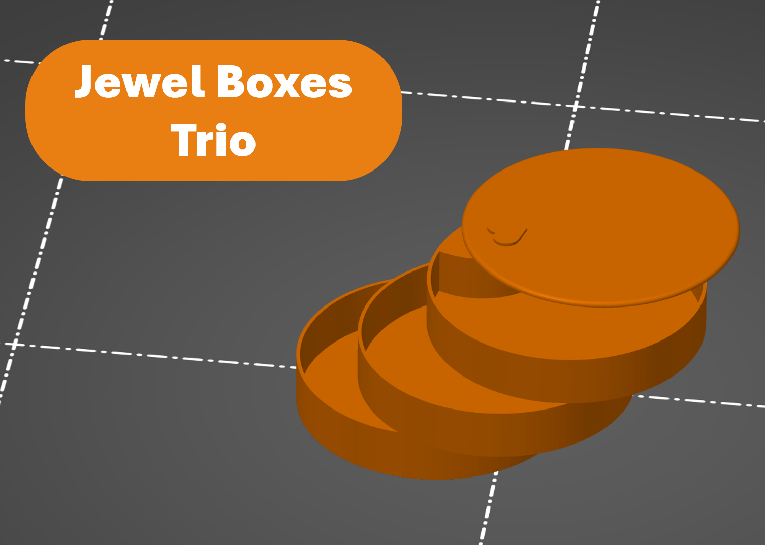 Jewelry Box trio (with STP, FreeCad Sources)