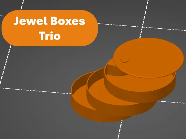 Jewelry Box trio (with STP, FreeCad Sources)