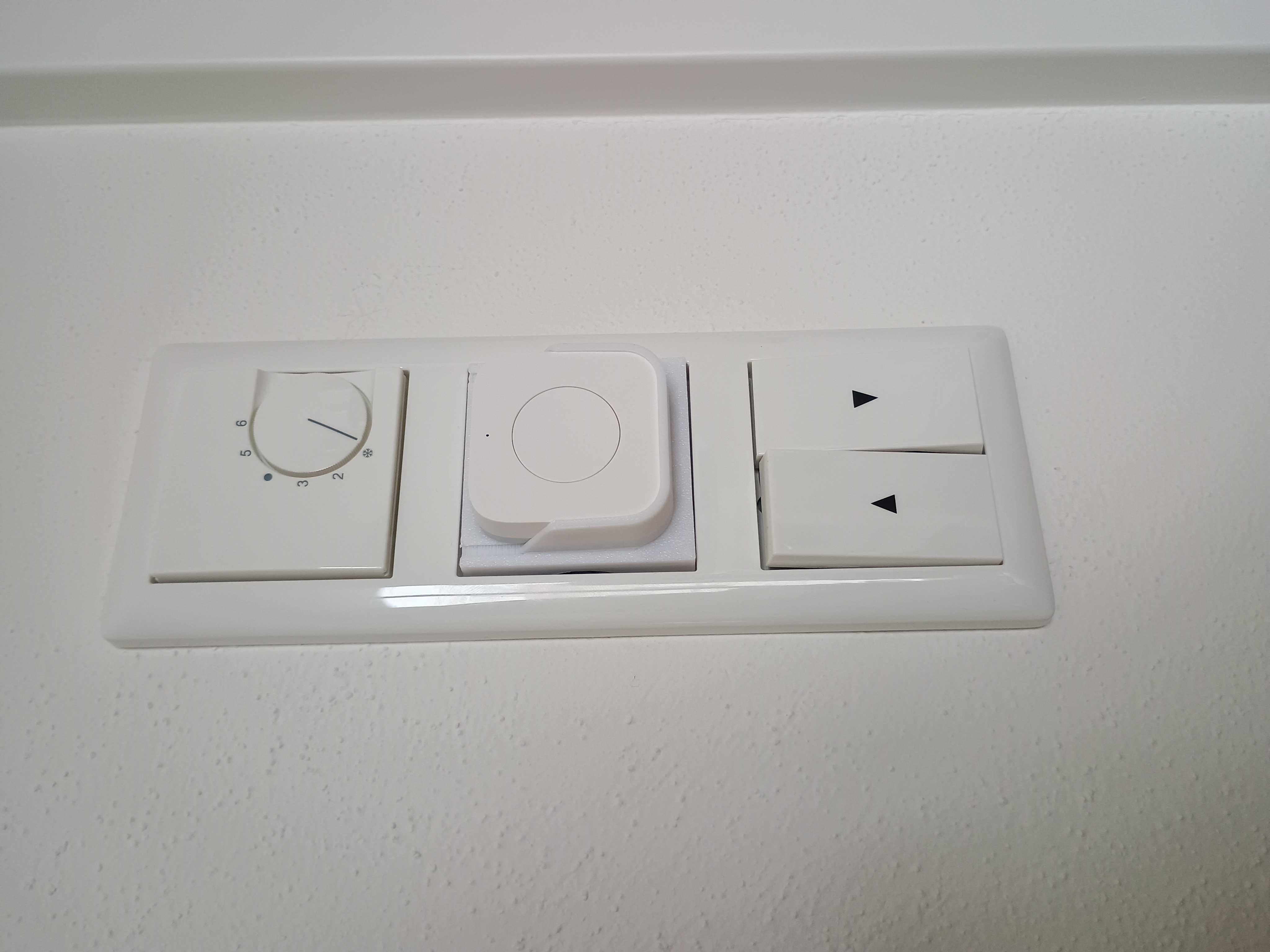 Light Switch Cover + (Aqara) Button Holder for Gira 55 System