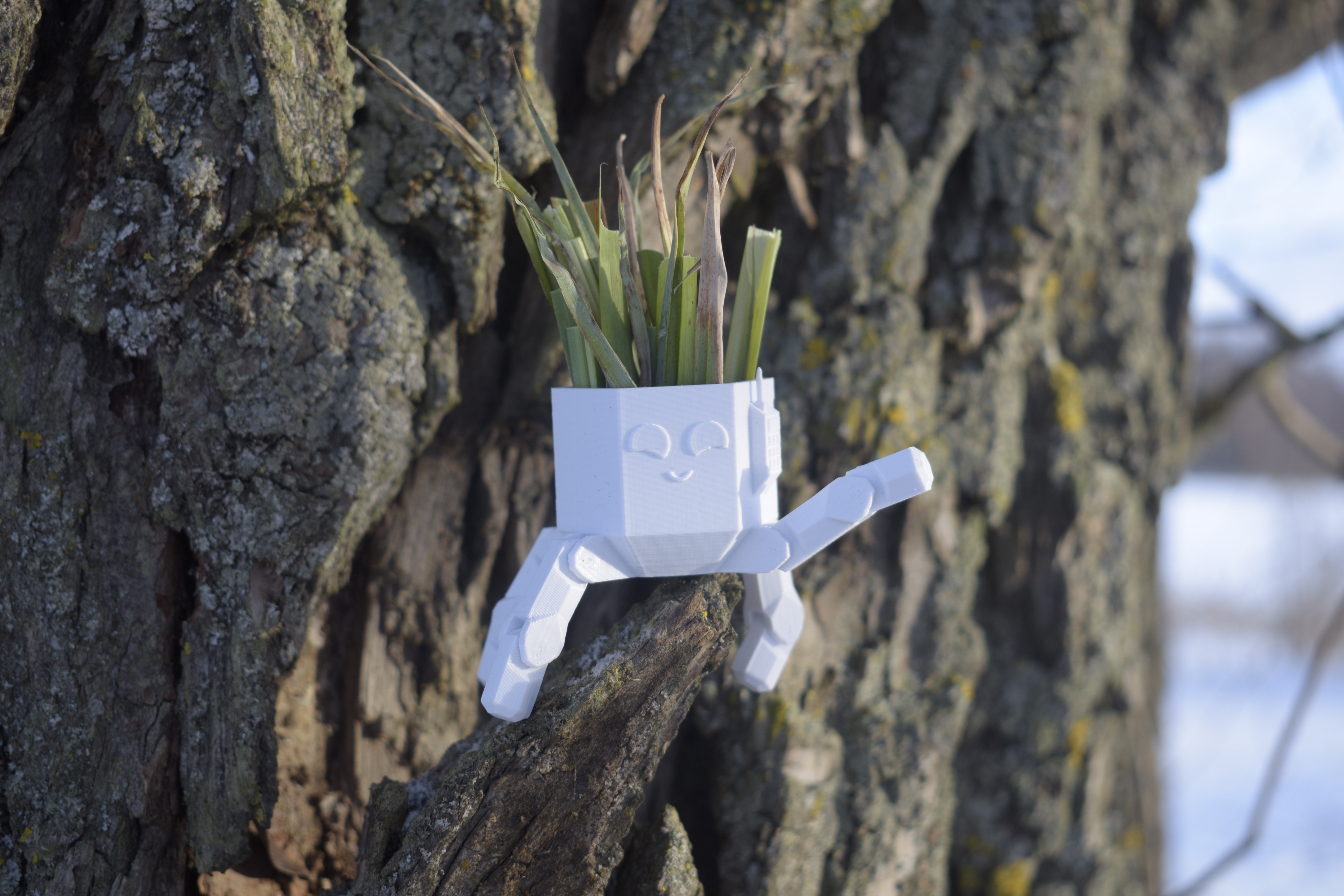 Little Robot Planter (Print in Place)