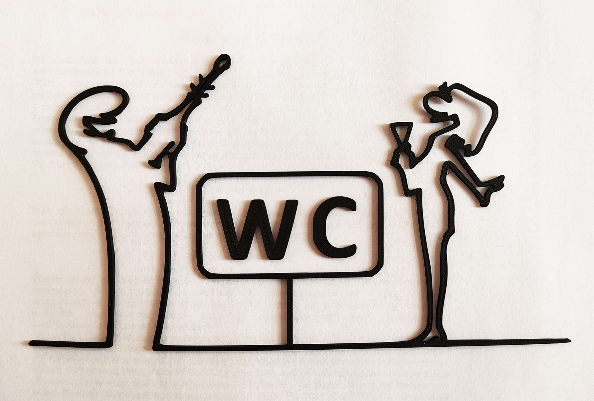 WC door hanger from the iconic cartoon "La Linea" Balum Balum.