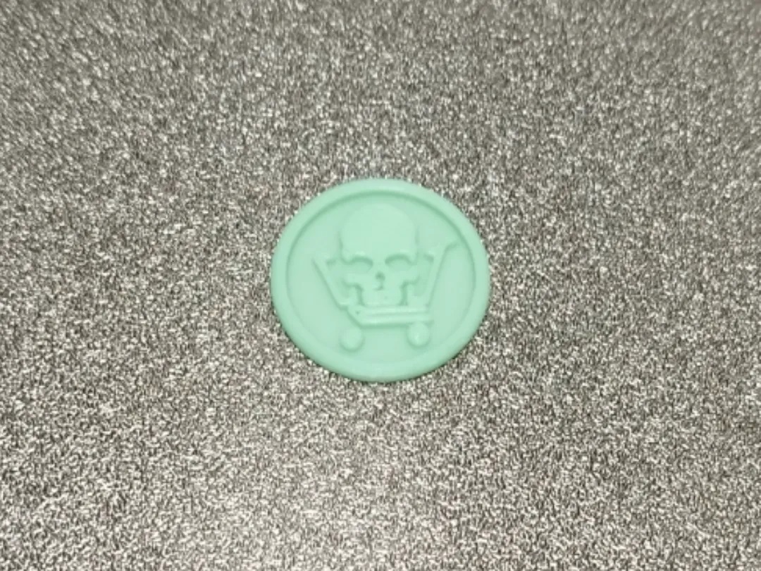 Glowing shopping cart token_skull