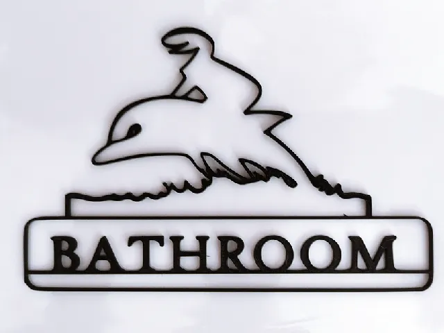 Bathroom door hanger from the iconic cartoon "La Linea" Balum Balum.