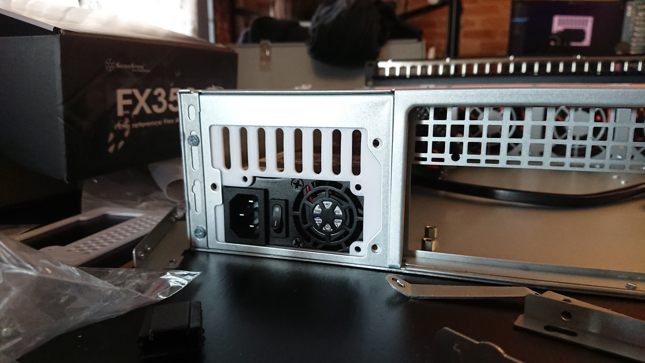 Flex ATX to 2U PSU adapter bracket