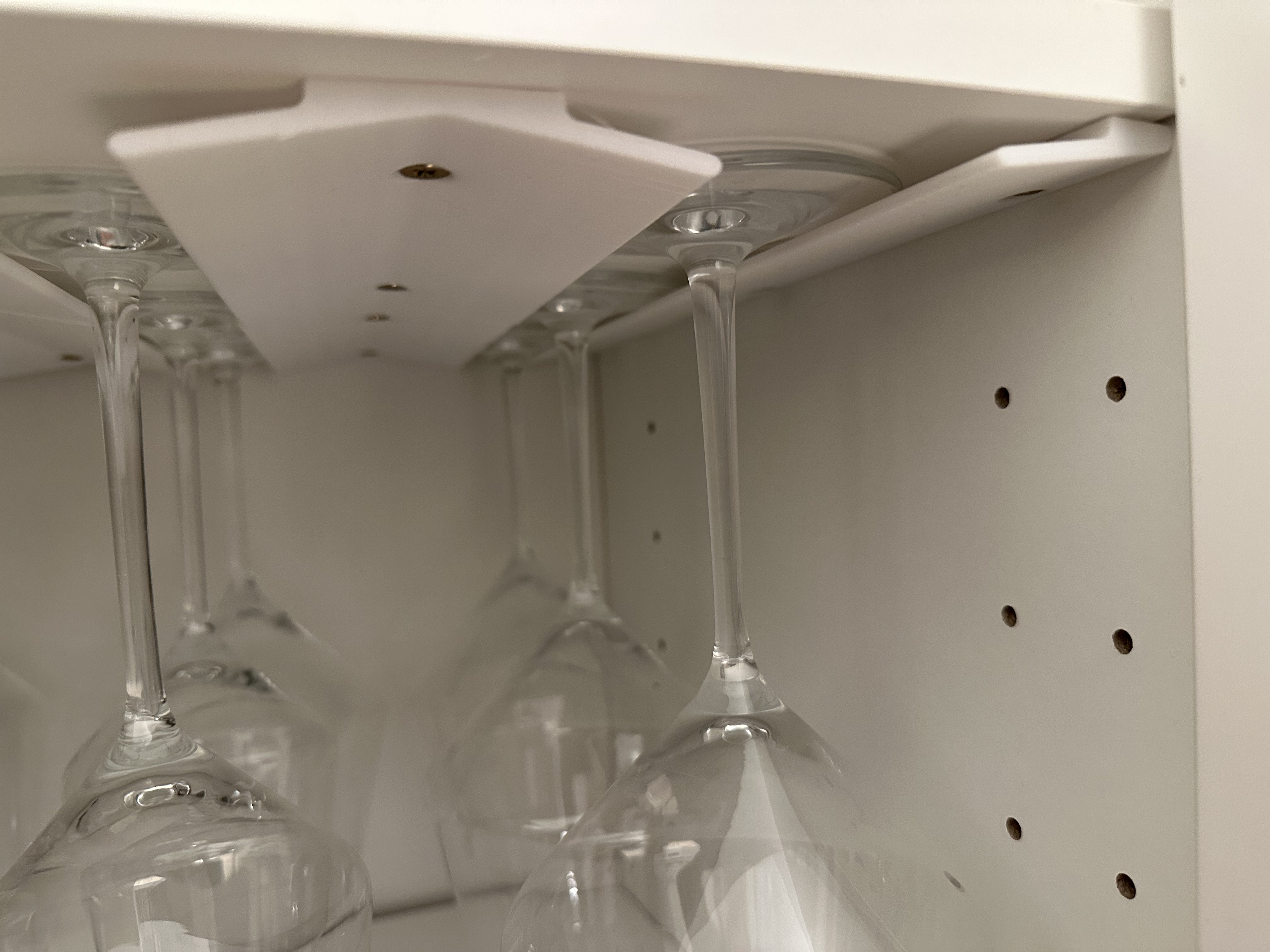 Wine glass hanger (universal, but perfect fit for Ikea Metod)