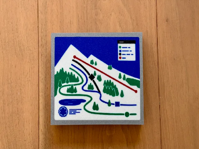 LEGO Ski Map Tile, 10x size (60581pb126)