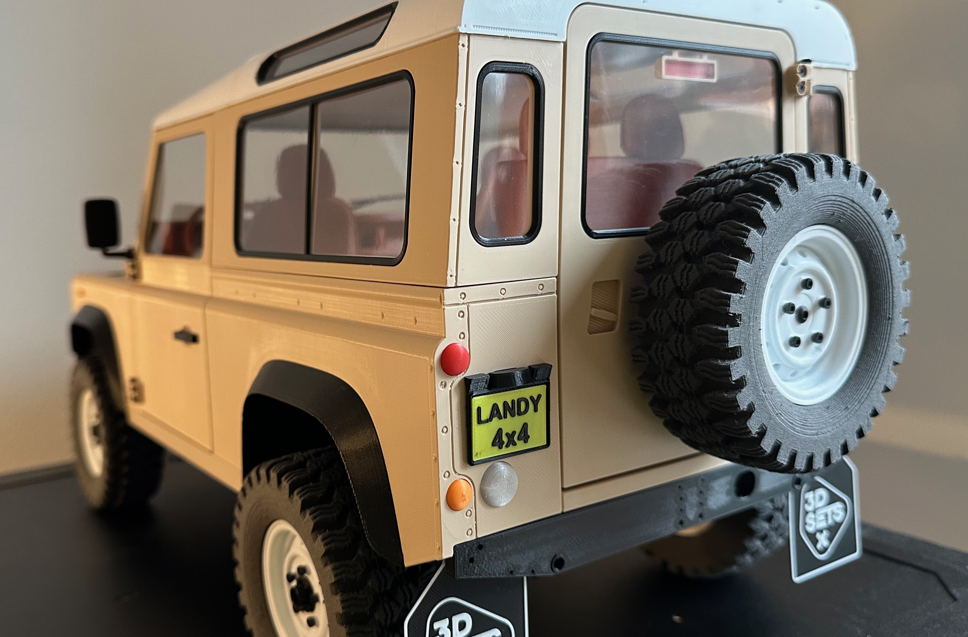 Rear door spare wheel carier holder for Landy 4x4 Hardtop 3D Sets