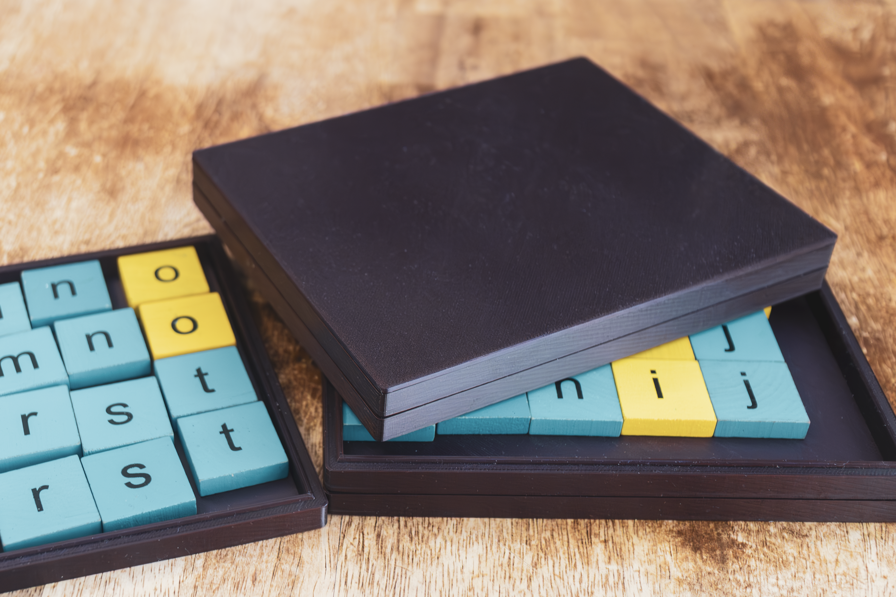 Stack-N-Store Letter Tile Tray with Lid – Support-Free