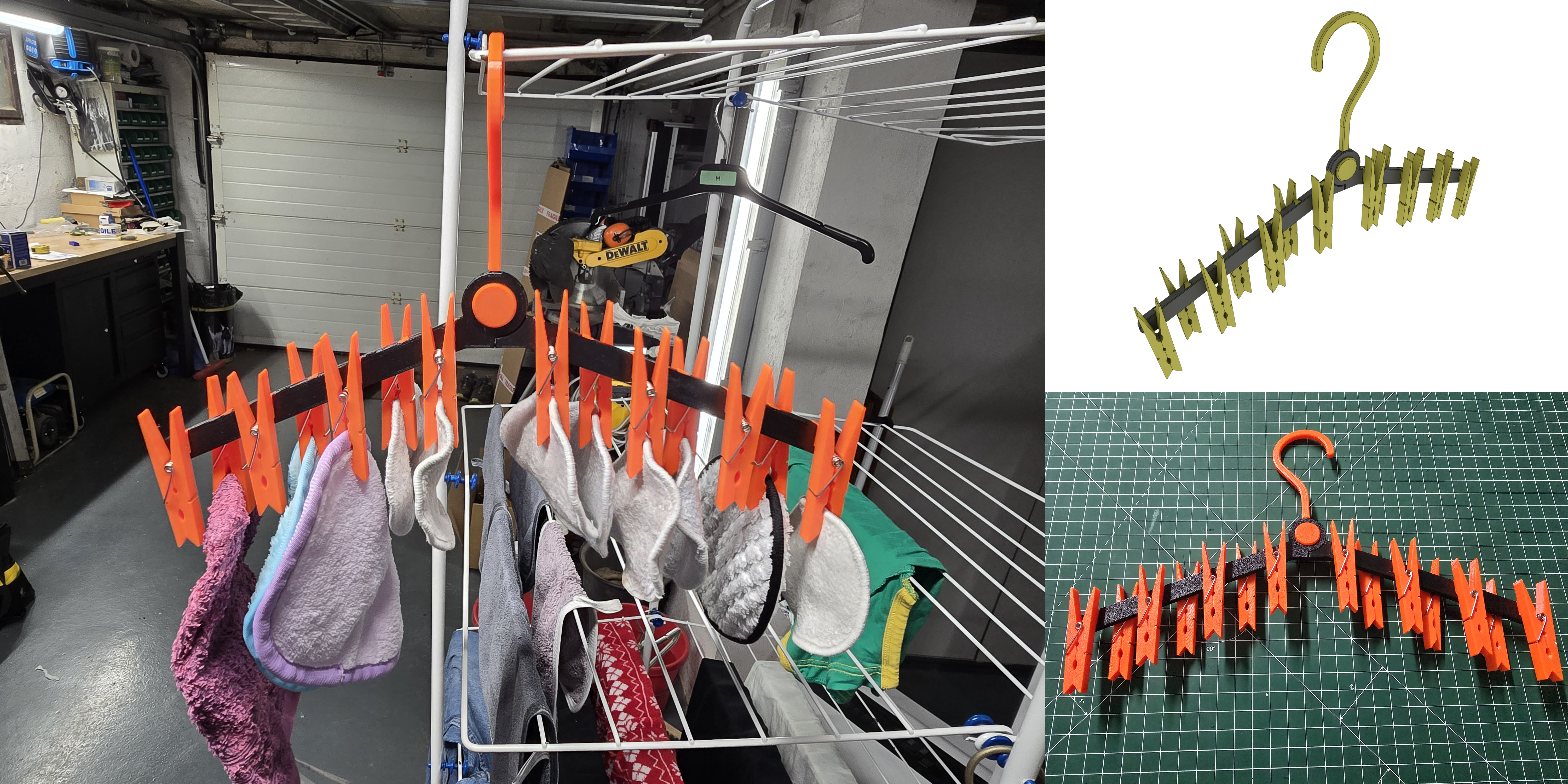 Hanger With Clothespins