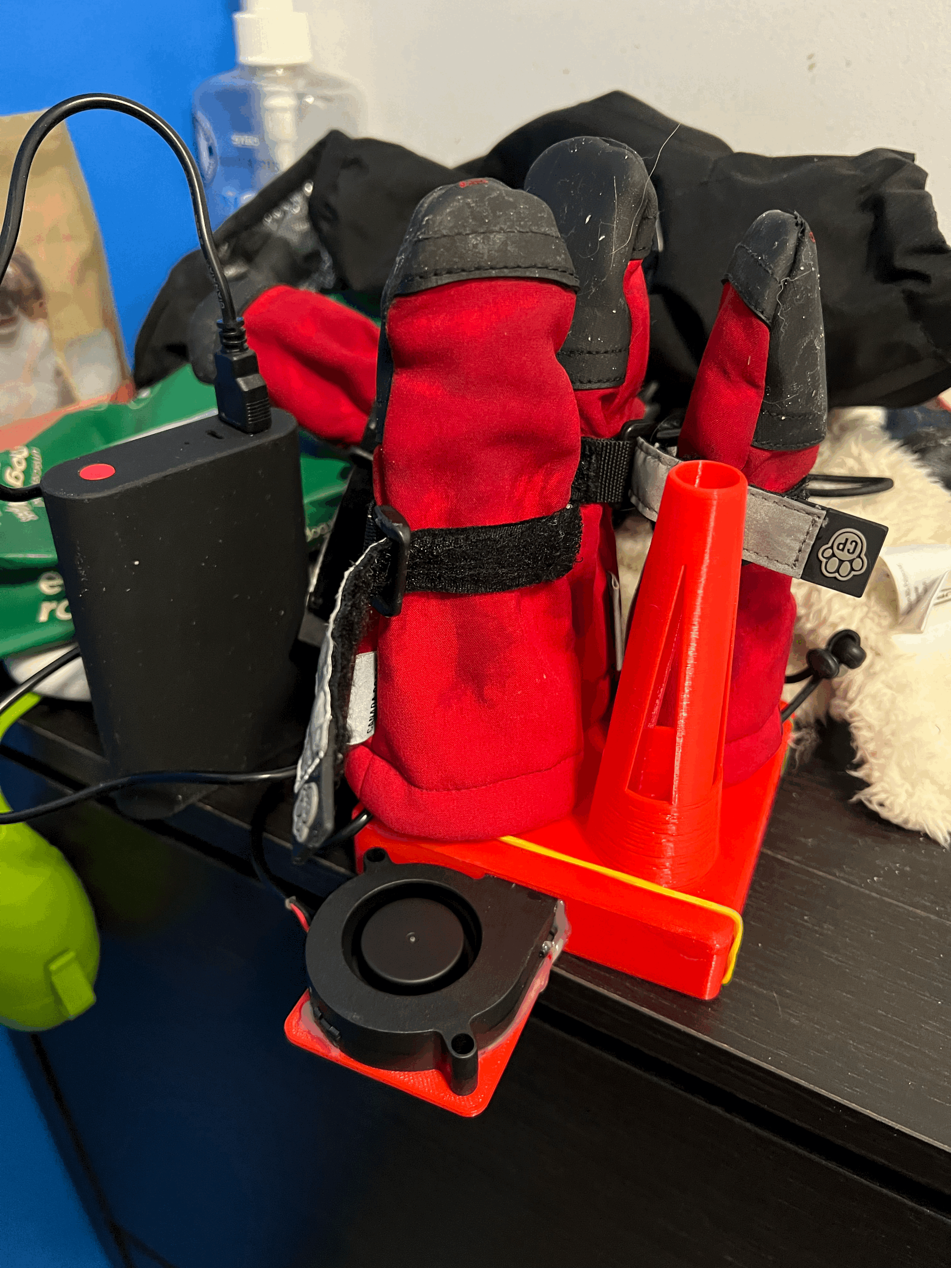 Dog Boot Drying Rack Fan Attachment