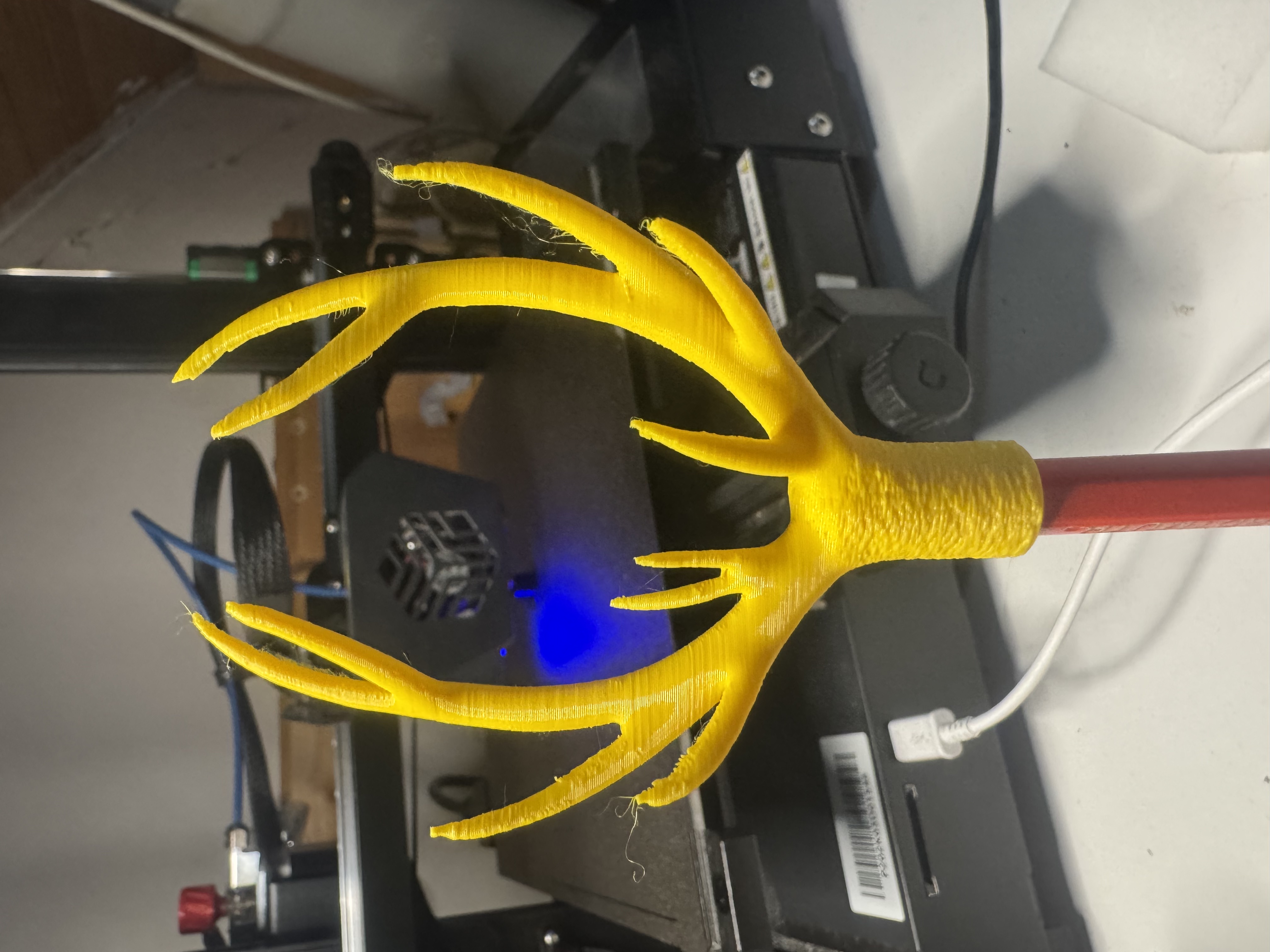 antlers on a pencil
