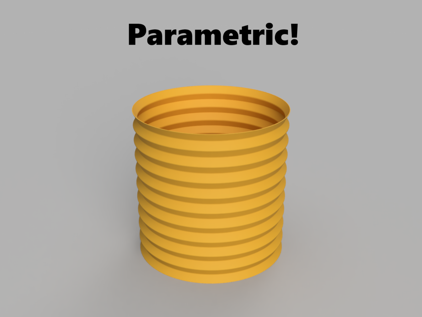 Parametric strong vase mode garbage bin / can