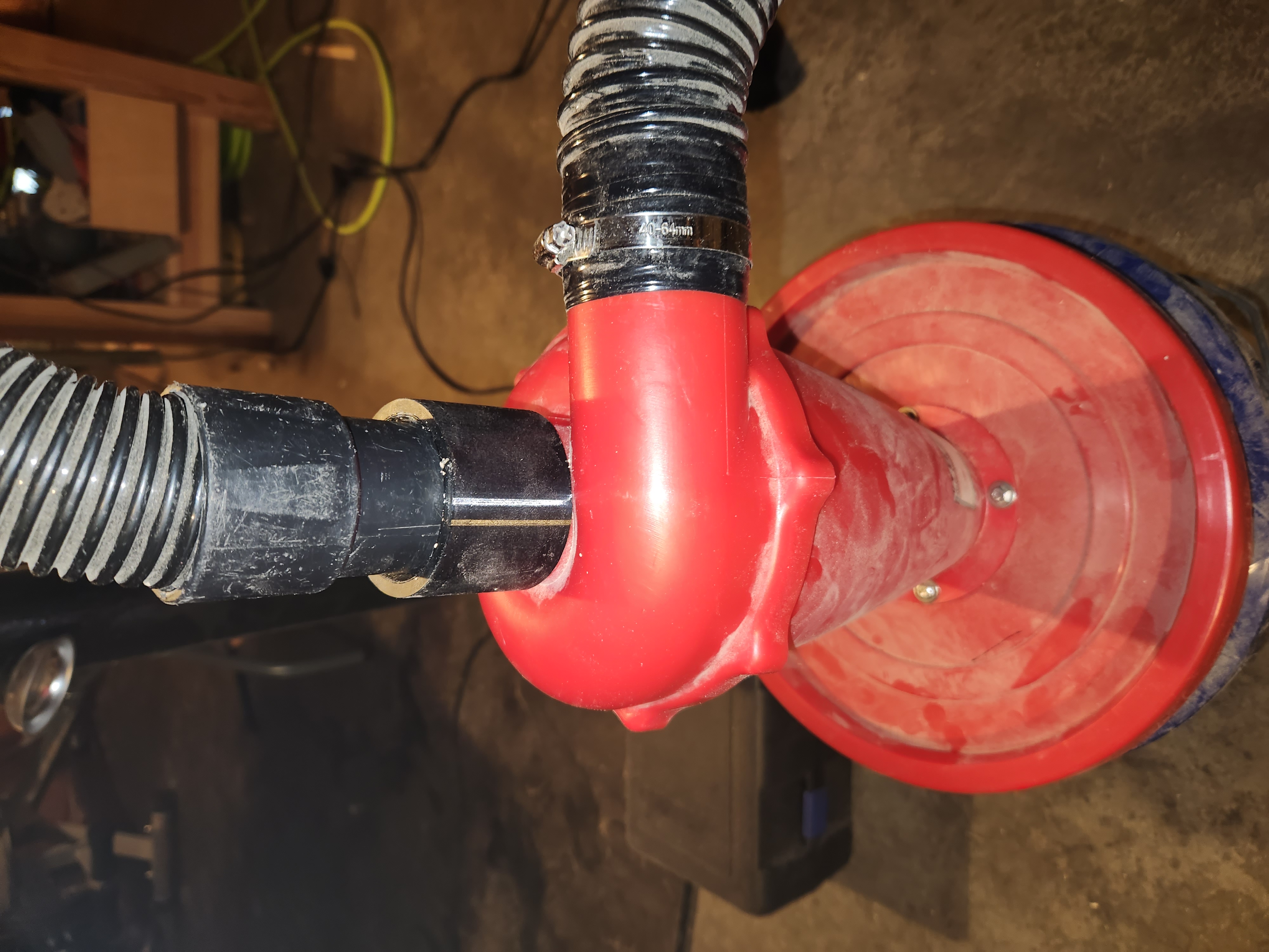 Bauer Cyclone Separator to Dewalt Shop Vac grommet