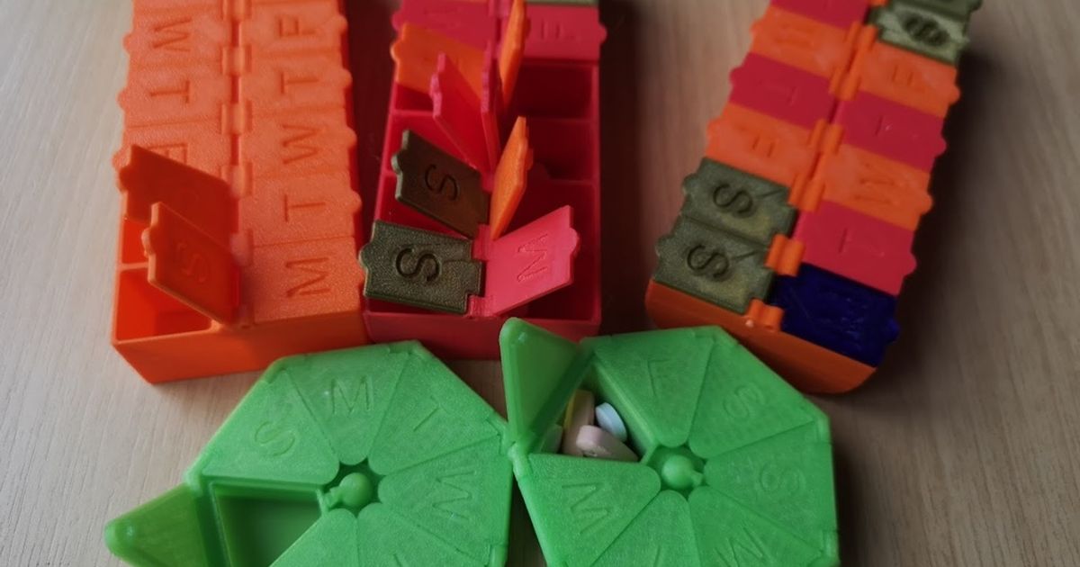 Pill Box 2 weeks by Download free STL model