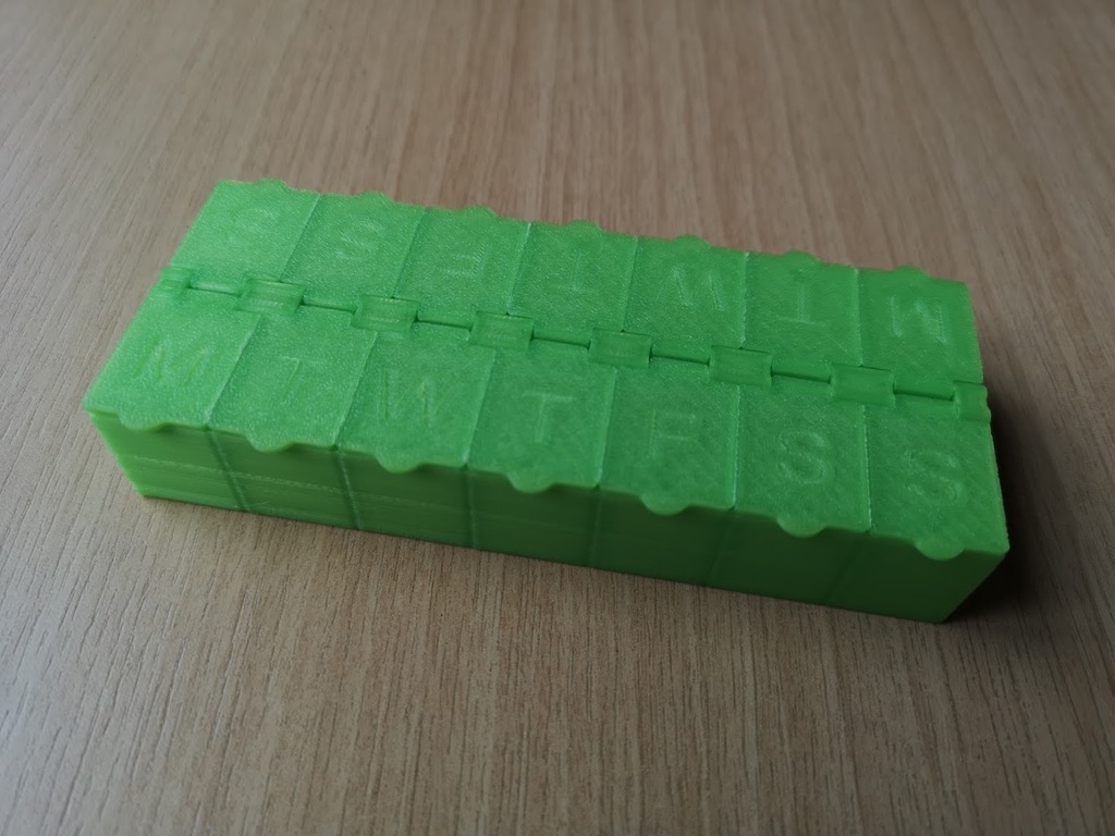 Miniatura 4 do modelo 3D Pill Box weekly
