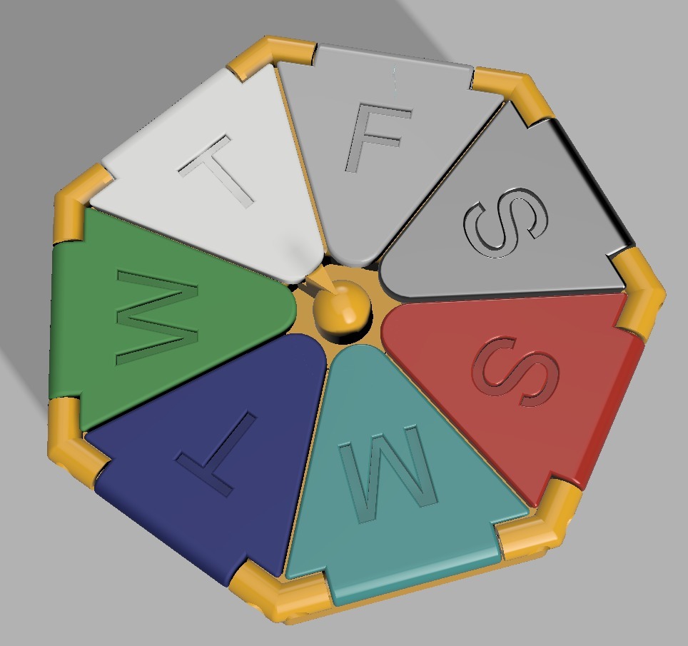 Miniatura 5 do modelo 3D Pill Box weekly