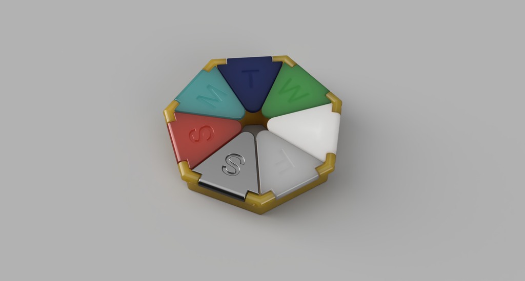 Miniatura 6 do modelo 3D Pill Box weekly