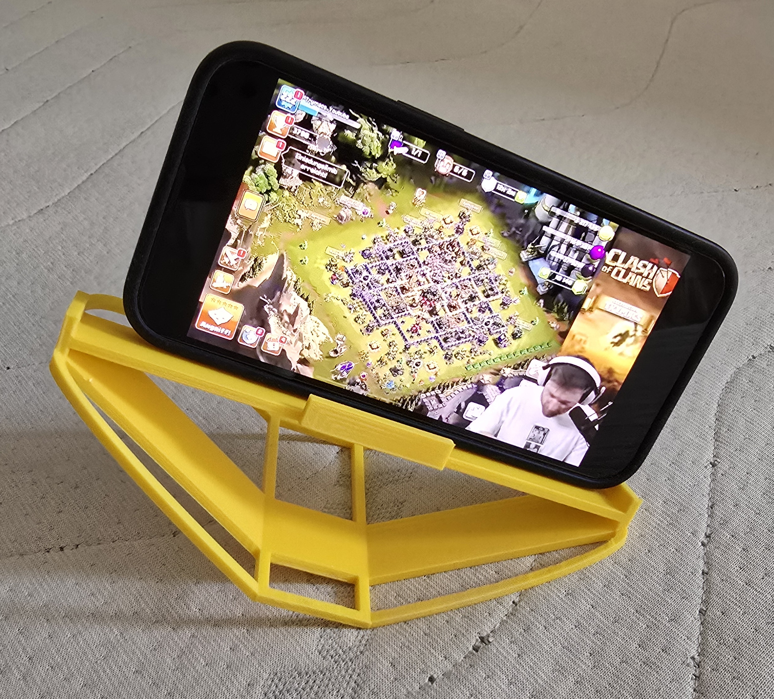 Simple side-tilting mobile phone holder / Einfacher seitlich kippbarer Handyhalter