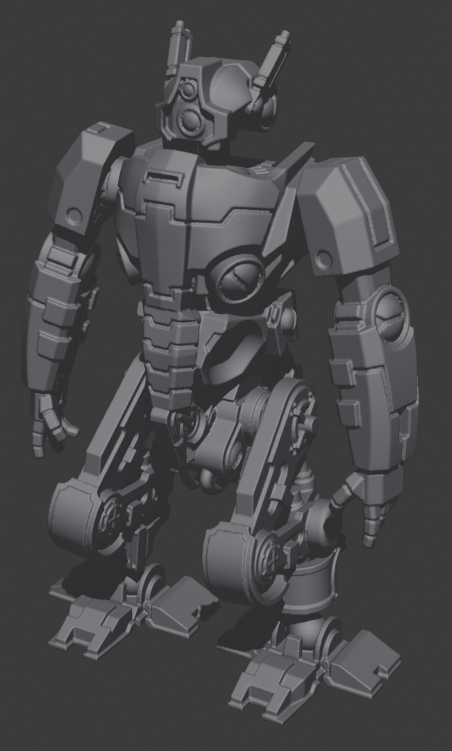 Armored bipedal mech