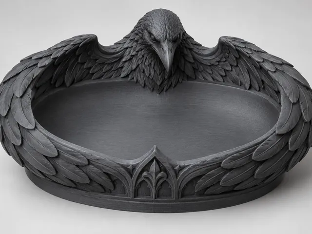 The Raven’s Offering – Gothic Raven Jewelry Dish