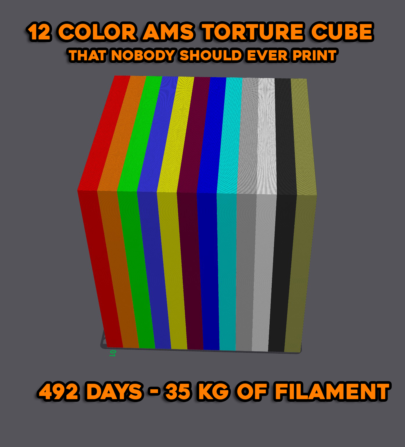 The Ultimate AMS/Printer Torture Cube - DON'T PRINT