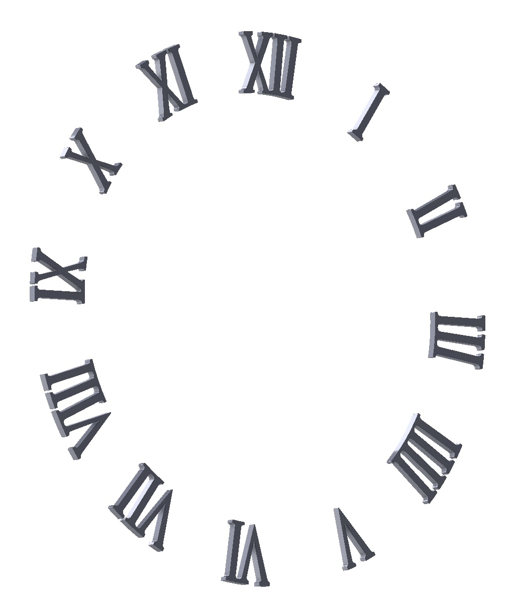 Clock Numbers Roman