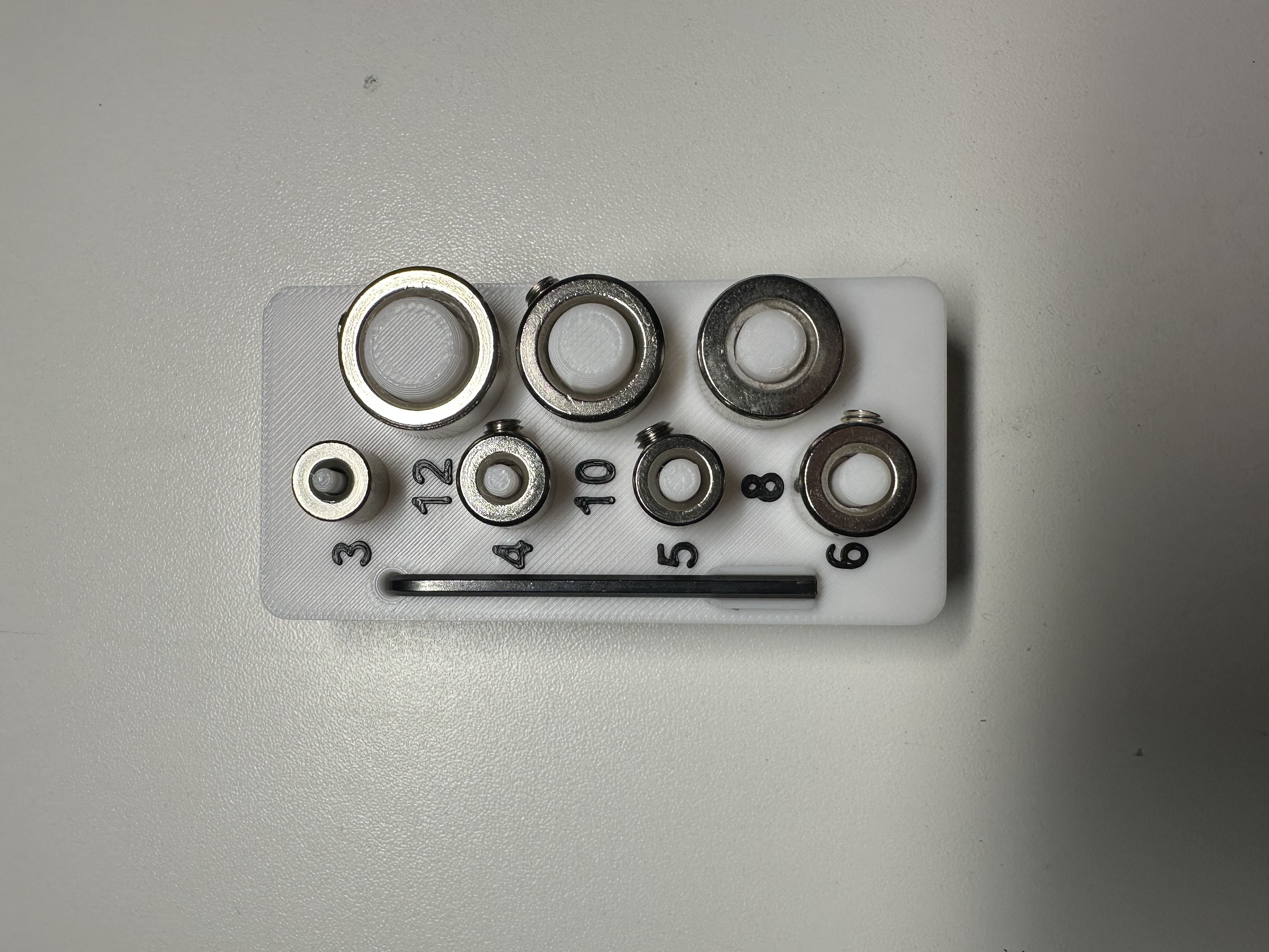 Gridfinity Drill Stop Holder Metric