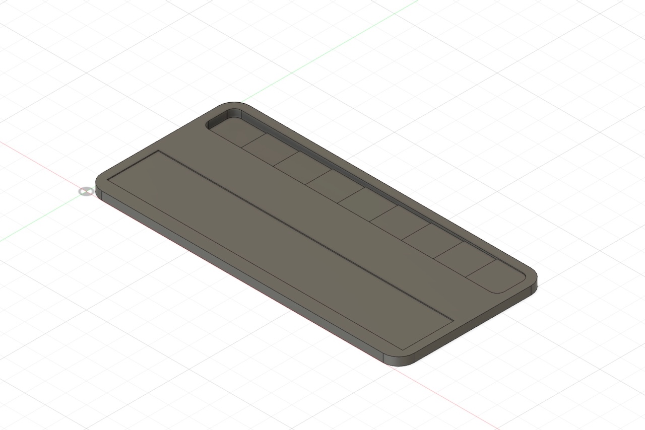 Filament Color Swatch for Gridfinity Bin -- 76mm X 36mm X 2mm