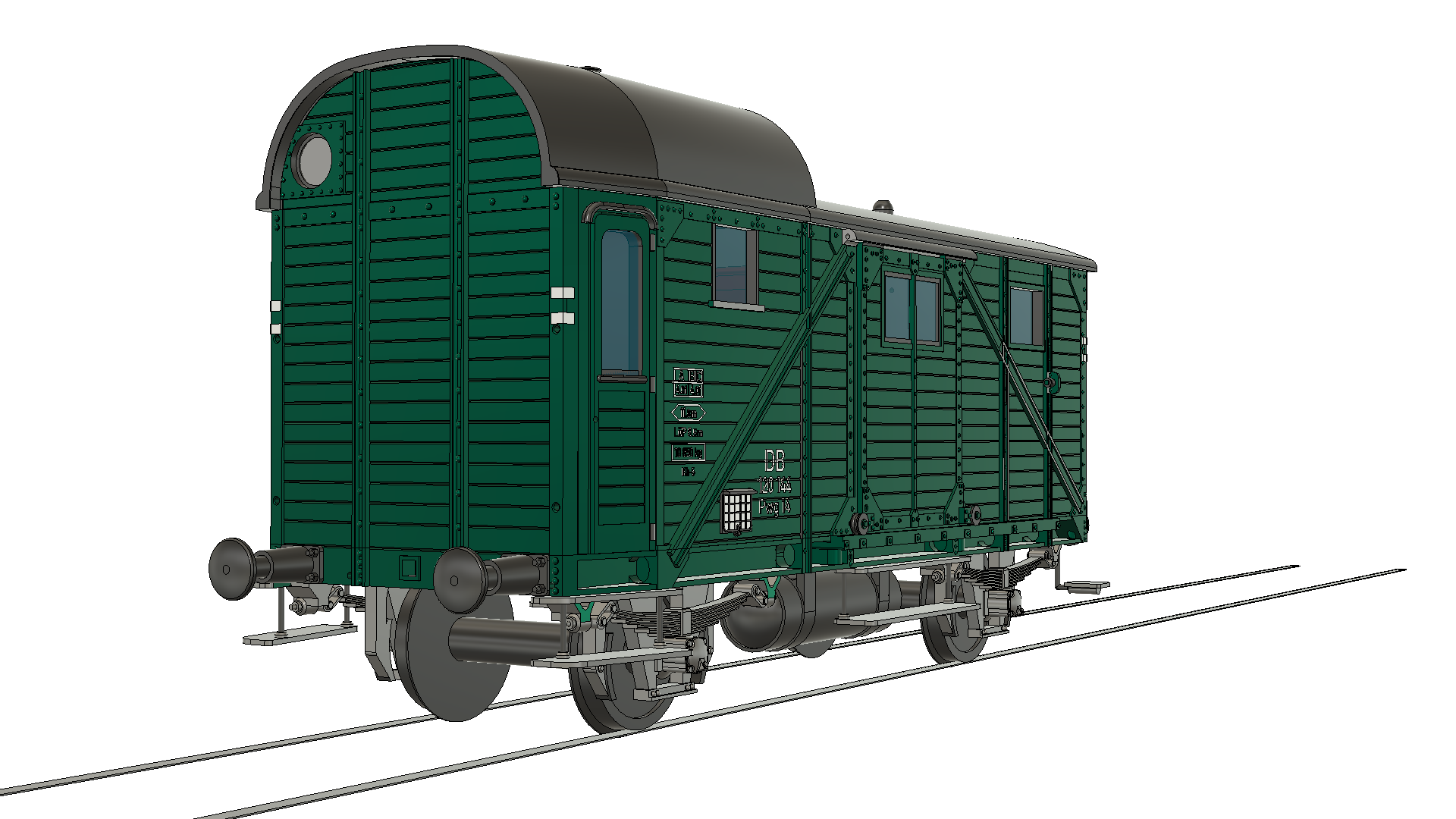 DB Pwg14 Güterzugbegleitwagen in Spoor 1/Spur 1/Gauge 1/ 1:32