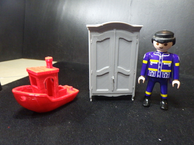 Louis XV Style Armoire in Playmobil Diorama Compatible Scale & Dollhouse Scale