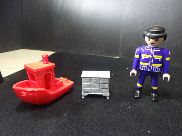 Vintage Ethan Allen Nightstand by Baumritter Colonial in Playmobil Diorama Compatible Scale & Dollhouse Scale