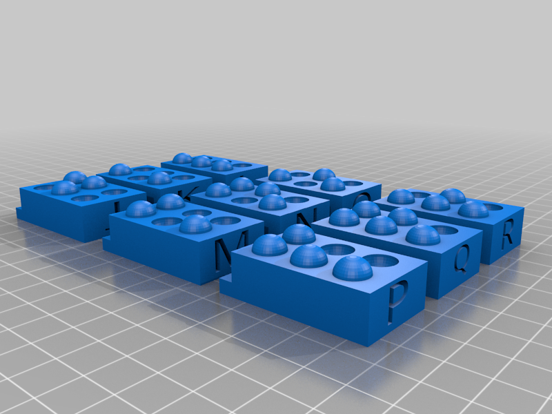 Large Braille Letter training blocks