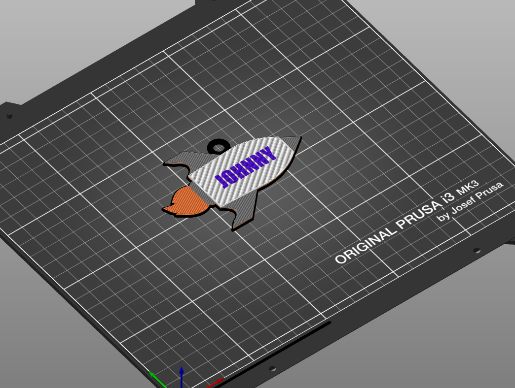 Rocket Spaceship Tag Keychain — thumbnail 2