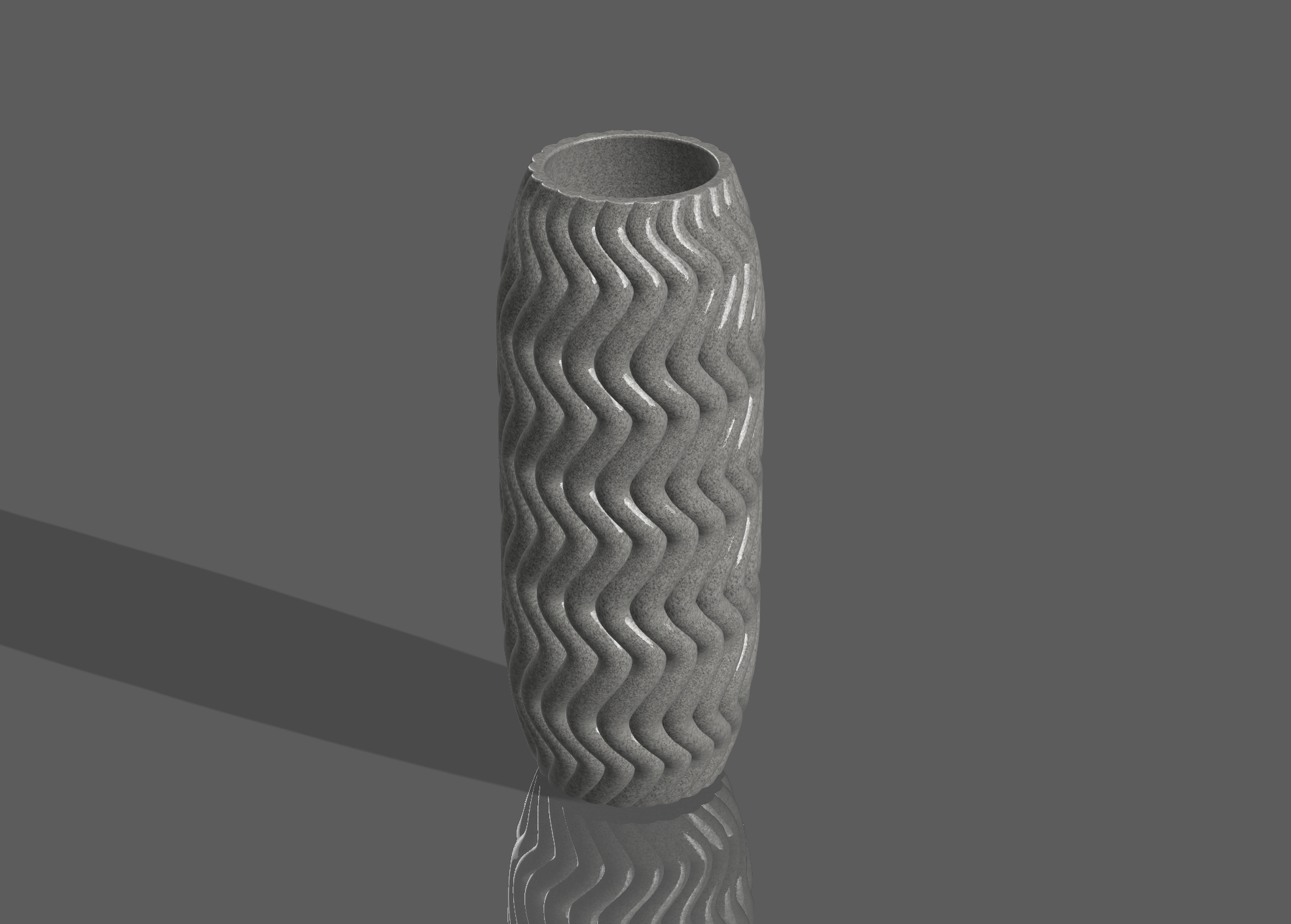 Vase 94 - Sine Wave Ridges