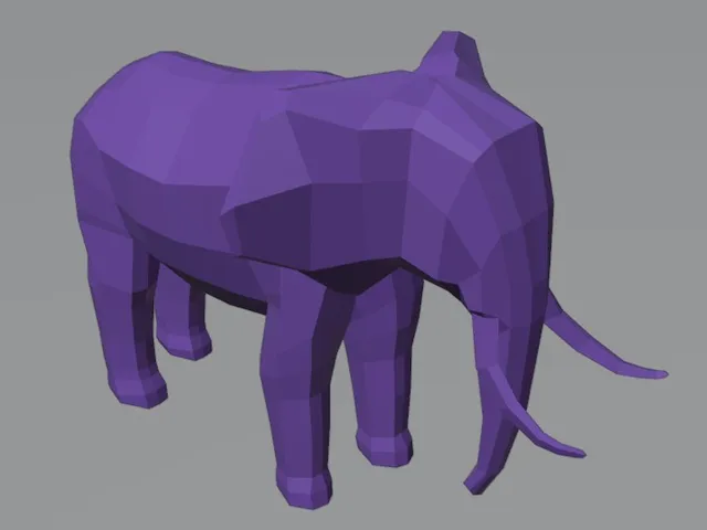 Low Poly Elephant