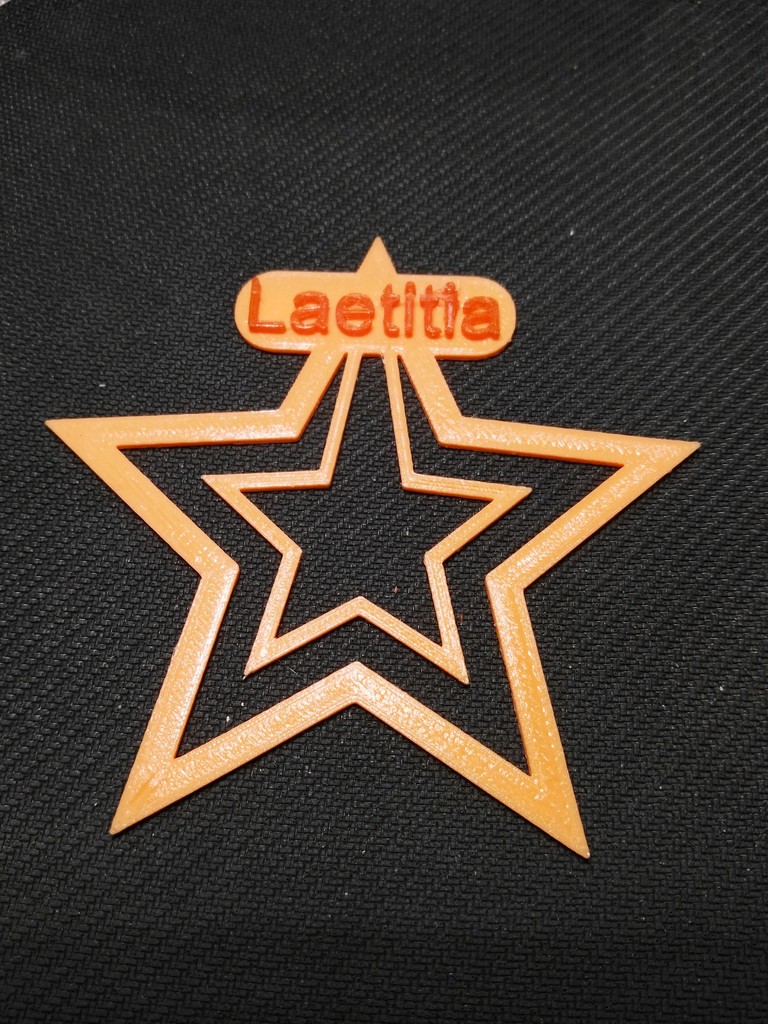 Miniatura 2 do modelo 3D Star bookmark with name.