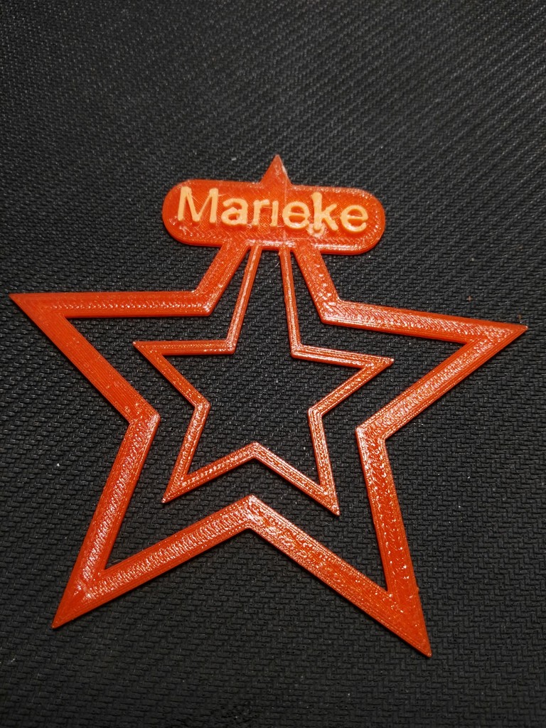 Miniatura 3 do modelo 3D Star bookmark with name.