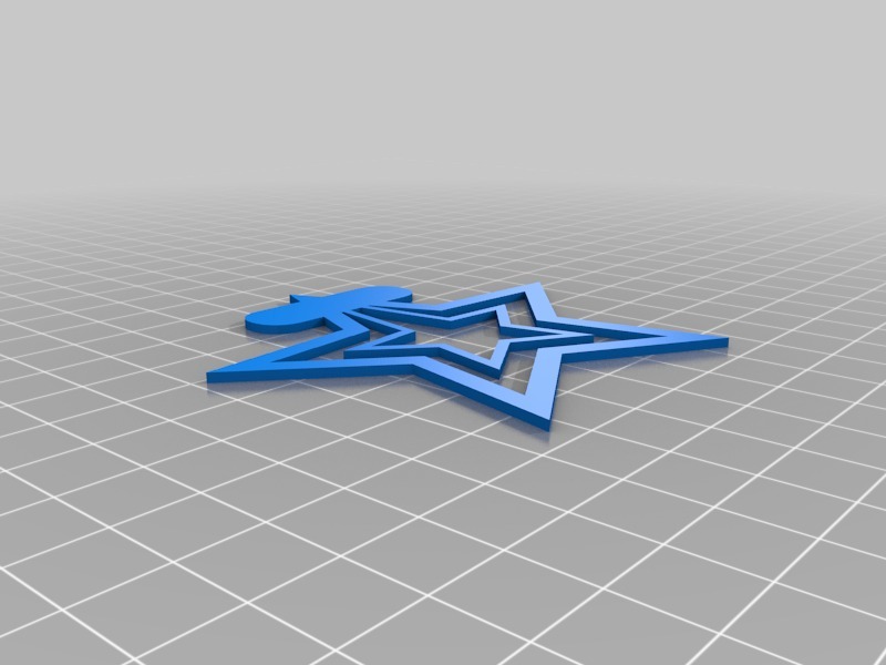 Miniatura 6 do modelo 3D Star bookmark with name.