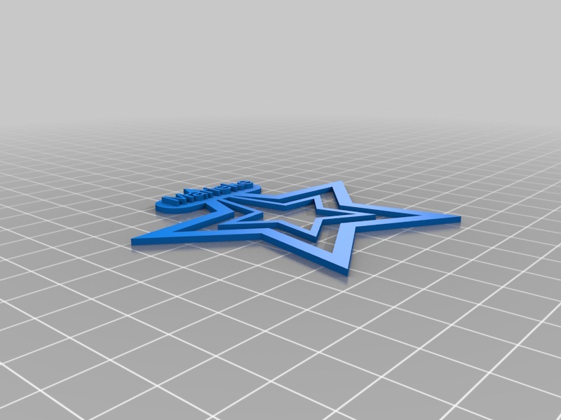 Miniatura 7 do modelo 3D Star bookmark with name.