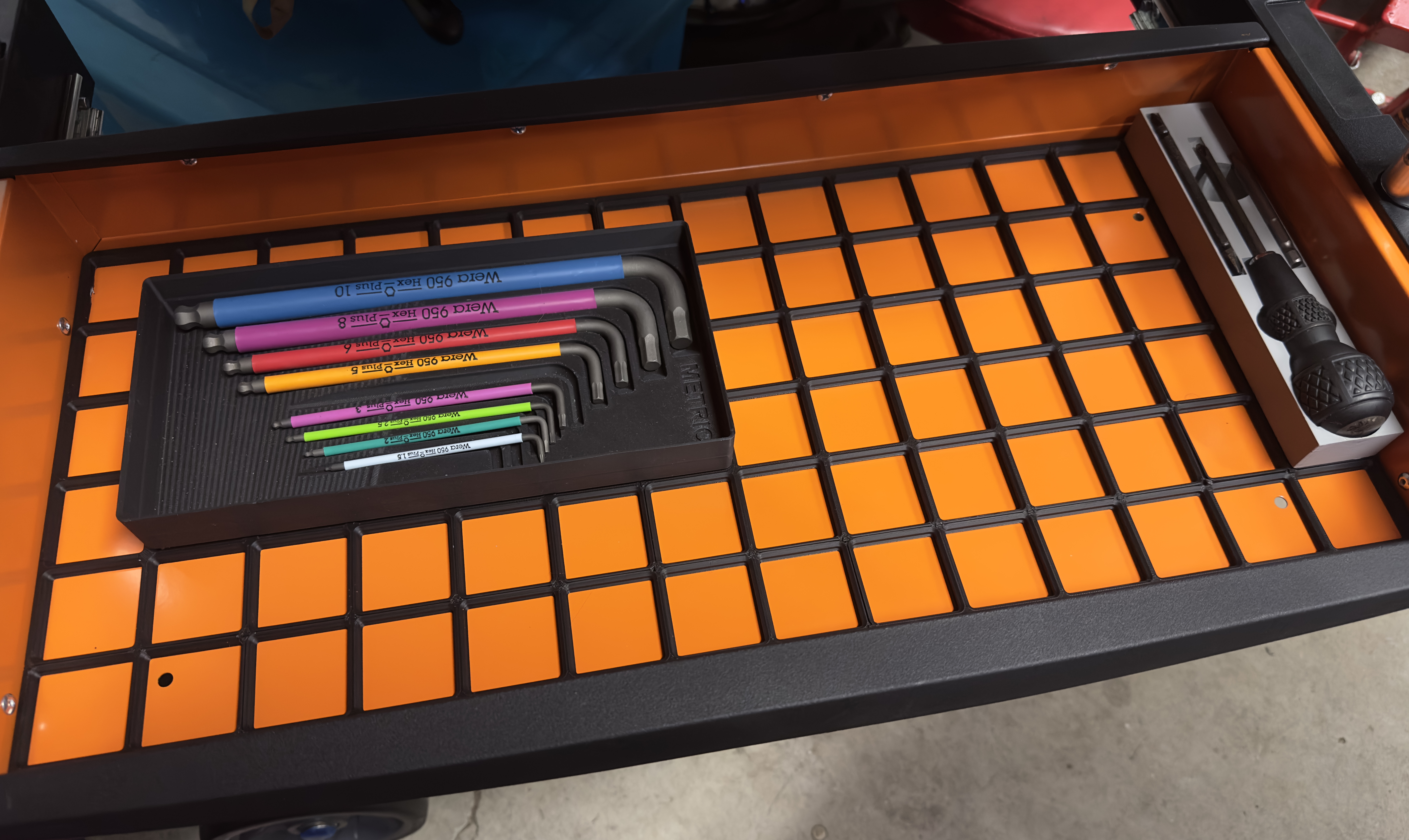 Beta C27S tool cart - Gridfinity GRIPS drawer base