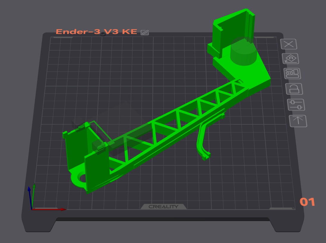Remix of Nebela camera mount created by Isaiah Tsoi, with the mount 35mm higher