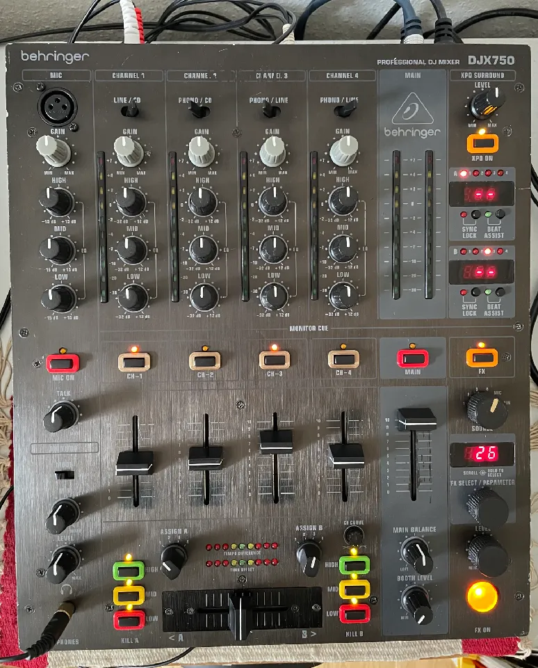 DJ機材 Bheringer DJX-750 Behringer DJX-750 5-Channel DJ Mixer - Black for sale online