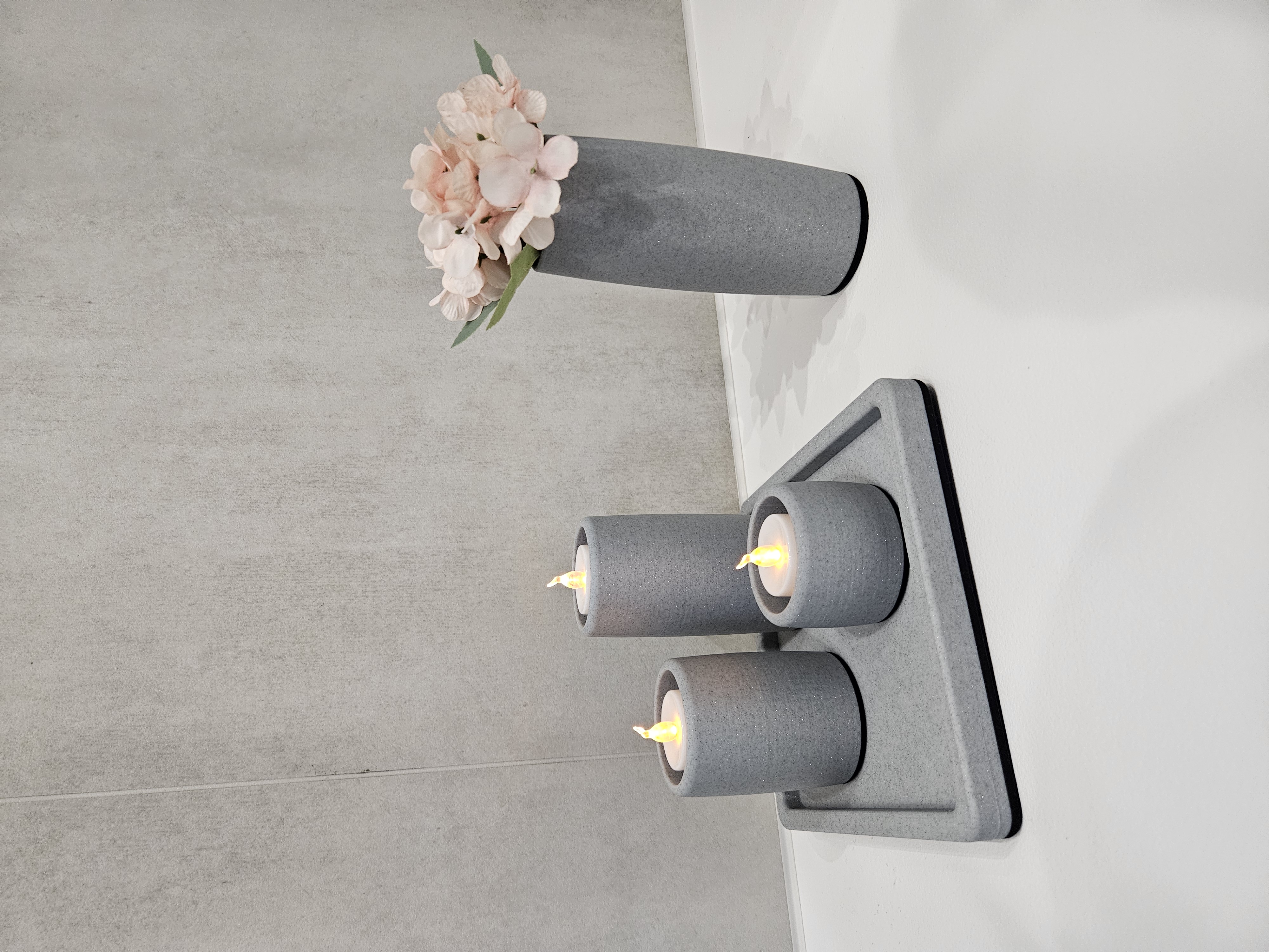 Marble tealight holder with stand